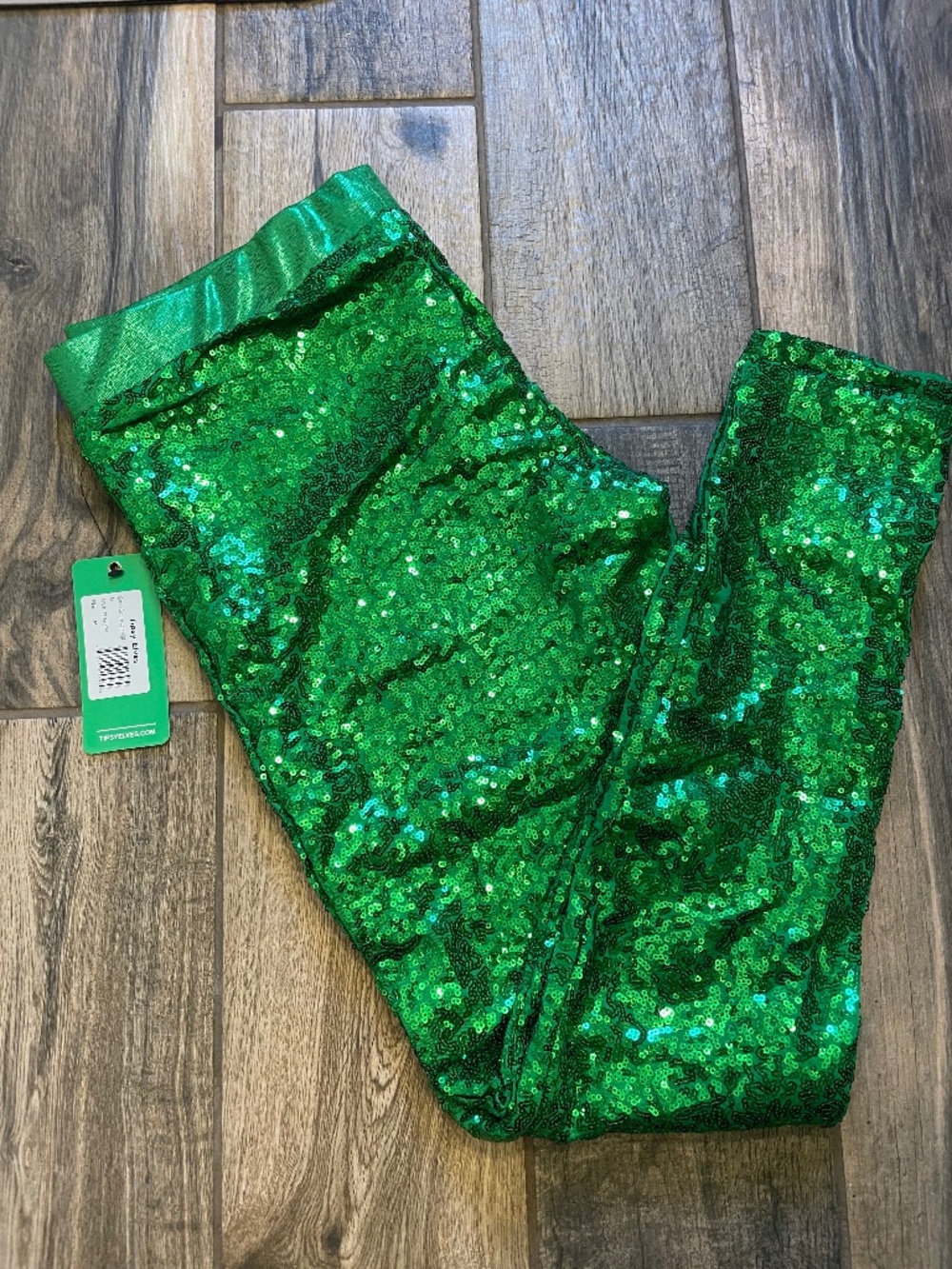 Tipsy Elves Green Sequin Leggings